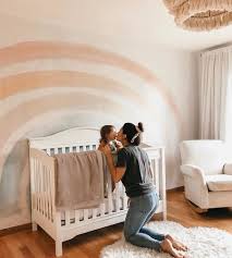 Rather than opting for a kids wallpaper or wallpaper murals, kids room decor is better improved via. Elsi Rainbow Wallpaper Mural Retro Rainbow Wallpaper Project Nursery
