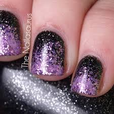 Black And Purple Ombre Nails Easy Nail Designs Purple Nail Designs Purple Nails Purple Glitter Nails