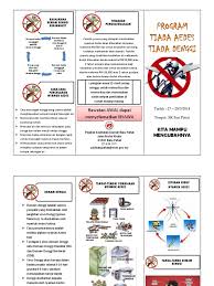 Pernah dengar senario begini demam denggi adalah penyakit berjangkit yang disebabkan oleh virus denggi yang disebarkan melalui gigitan nyamuk aedes. Pamplet Denggi Docx