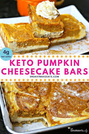 Healthy Keto Pumpkin Pie Cheesecake Bars Dr Davinah S Eats In 2020 Keto Pumpkin Pie Pumpkin Pie Cheesecake Bars Pumpkin Cheesecake Bars