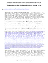 A good roof inspection report template is essential for any homeowner who is considering putting together an inspection report. Roof Inspection Report Fill Online Printable Fillable Blank Pdffiller
