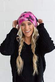 Tie Dye Vibes Beanie Black In 2021 Beanie Hairstyles Thick Hair Styles Hat Hairstyles