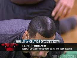I think he might have gotten plugs before. Carlos Boozer Finally Talked About His Painted On Hair Video Slam