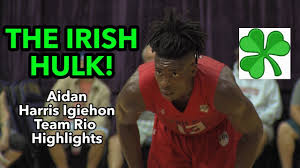 After suffering a shoulder injury during . Aidan Harris Igiehon The Irish Hulk Team Rio Highlights Youtube