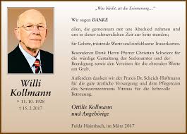 Moderiert wird die sendung von elise hoffmann und dominik kollmann. Traueranzeigen Von Willi Kollmann Trauer36 De