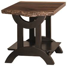 Echo Live Edge Walnut End Table Countryside Amish Furniture
