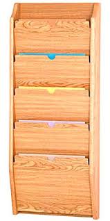 File Holder For Wall Light Oak 5 Pocket Privacy Chart Holder