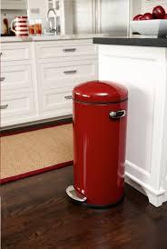 Which is fine, because they're the kind of thing you don't really notice as long as they're not you certainly don't want to have to buy one again in a few months. Amazon Com Simplehuman Round Retro Step Trash Can Red Steel 30 L 8 Gal Kitchen Waste Bins Kitchen Waste Bin Trash Can Kitchen Trash Cans