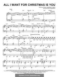 All I Want For Christmas Is You Instrumental Version By M Carey W Afanasieff On Musicaneo Christmas Piano Music Song Notes Christmas Sheet Music