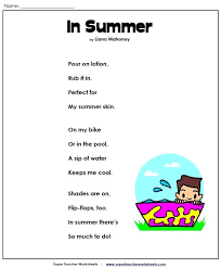 This Is A Cute Poem About Summer For All Of You With Summer Fever Summer Poems Poetry For Kids Summer Lesson Plans