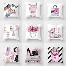 Torna a cuscini e coperte arrow_drop_up. 45 45cm Pillow Cover Fashion Cushion Cover Perfume Bottle Model Soft Cute Throw Pillow Cover Decorative Sofa Pillow Case Chanel Fashion En 2020 Diseno De Almohada Cojines Floreados Decoracion De Cojines