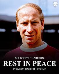 Rest In Peace, Sir Bobby Charlton🕊️ A true legend of, not just Manchester  United, but English football❤️