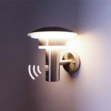 Nbhanyuan Lighting Applique Murale Led Exterieur Avec Detecteur De Mouvement Acier Lampe Exterieur Inoxyd Porch Sensor Light Wall Lights Sensor Lights Outdoor