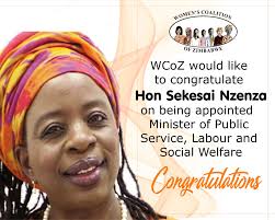 Congratulations Hon. Sekesai Nzenza #we4l #womenzw Sally Ncube Women in  Politics: Support Unit