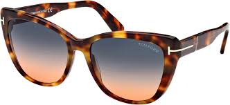Tom Ford NORA FT 0937 Blonde Havana/Blue Shaded 57/17/140 women Sunglasses