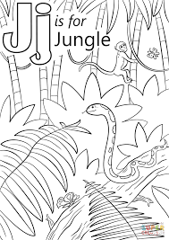Letter J Is For Jungle Super Coloring Jungle Coloring Pages Jungle Scene Coloring Pages