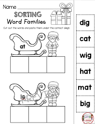 Christmas Cvc Words Freebies Kindergarten And First Grade Math And Reading Printables Santa Activities C Cvc Words Word Families Christmas Kindergarten