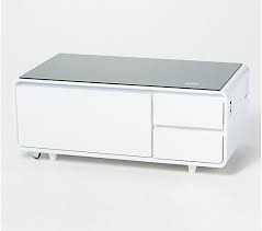 Sobro Smart Coffee Table With Built In Mini Fridge Qvc Com In 2020 Coffee Table Mini Fridge Touch Panel