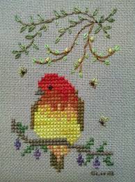Easy Small Bird Cross Stitch Pattern Pin By Michelle On Denenecek Projeler Cross Stitch Flowers Simple Cross Stitch Cross Stitch Bird