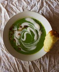 Chilled Pea Soup With Basil And Almond Tuiles Aninas Recipes Recipe Recipes Light Recipes Pea Soup