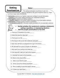 Ending Punctuation Free Printable Punctuation Worksheets Punctuation Worksheets Capitalization Worksheets Kids Worksheets Printables