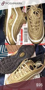 Nike Air Max 97 Size 5 5y Gold Purchased Off Ebay Too Big For Me Size 5 5y But Fits 7 5 Women There Are No Insol Nike Air Max 97 Platform Sneakers Nike Air Max