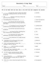 4 Characteristics Of Living Things Worksheet Set With Keys Characteristics Of Living Things Worksheets Science Lessons