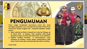 #penerimaanpolri | 3.6m people have watched this. Dampak Covid 19 Verifikasi Pendaftaran Penerimaan Anggota Polri Tahun 2020 Dilakukan Secara Online Tribunnews Com Mobile