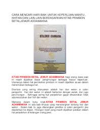 Check spelling or type a new query. Doc Kitab Primbon Bataljemur Adammakna Aji Kusuma Academia Edu
