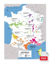 France Wine Map From Our Official Store In 2019 French