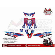 Stiker sporty buat vega r new : Stiker Yamaha Mio Sporty Chelsea Variasi Grade B