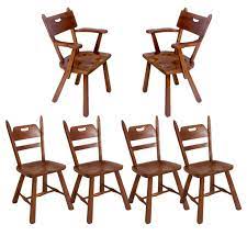 The maple table is a restaurant in racine, wi. Set Of 6 Cushman Vermont Rock Maple Dining Chairs Designed By Herman Devries At 1stdibs