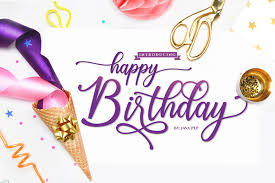 Six party words in script and hand printing as well as 24 party drawings of gifts, party hats and party crowns, a. Happy Birthday Calligraphy Script Font Dafont Free