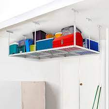 Fleximounts 4x8 Heavy Duty Overhead Garage Adjustable Ceiling Storage Rack 96 Length X 48 Width X 40 Garage Storage Racks Ceiling Storage Ceiling Storage Rack