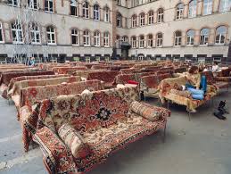 Franz West Auditorium 1992 72 Divans 90 X 110 X 220 Cm Each Installation At Documenta Ix Kassel Franz West Beach Art Projects Gagosian Gallery