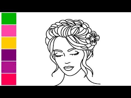 how to draw a girl in beautiful way رسم سهل جدا تعليم الرسم للمبتدئين خط human drawing art drawings drawings