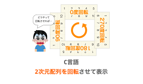 C言語 ２次元配列を回転して表示させよう だえうホームページ
