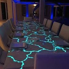 What Do You All Think About This Epoxy Table With Led Lighting Comment Or Follow Furnia F Resin Furniture Dining Table Design Wood Resin Table