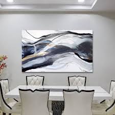Black And Silver Wall Art Intertwined 36 X60 Acrylic And Resin On Cradled Birch Panel Grey Black Navy And Gold Silver Me Gold Wall Art Resin Painting Abstract Art Painting