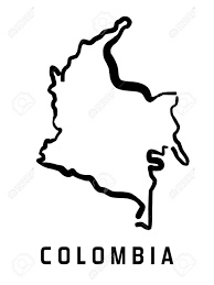 Mapa de los indígenas de colombia. Colombia Esquema De Mapa Mapa De Mapa De Forma Simplificada Pais Suave Ilustraciones Vectoriales Clip Art Vectorizado Libre De Derechos Image 75107606