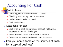 This means that in order to stimulate the economy by $5,000,000,000 then the fed only needs to invest $500,000,000. Accounting For Cash Cash Includes Currency Coins Money Orders On Hand Checking And Money Market Accounts Undeposited Checks On Hand Cash Equivalents Ppt Download