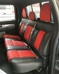 Ford Raptor Red And Black Custom Interior Diamond Stitch Ford Ranger Classic Car Insurance Car