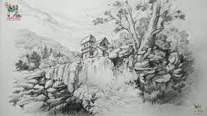 We would like to show you a description here but the site won't allow us. How To Draw A Landscape With Waterfall With Pencil Pencil Art Paintingtube