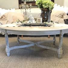 You can also use your coffee table as the focal point when entertaining by using it to serve drinks and snacks at arm's reach from the couch. Reserved French Country Coffee Table French Provincial Living Room Oval Wood Coffee Table