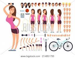Woman body parts to workout. Young Fitness Female Vector Photo Free Trial Bigstock