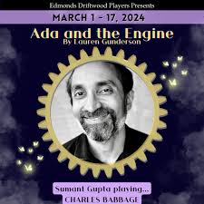 INTRODUCING CHARLES...Sumant Gupta is playing the inventor, mathematician,  and mentor of Ada, Charles Babbage in EDP's upcoming production of Ada and  the Engine!⚙️ From Sumant: "This superbly crafted play has all the