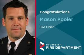 The #RochMN City Council has approved Mason Pooler as the next Chief of the  Rochester, MN Fire Dept. “Chief Pooler will bring years of experience,  knowledge and outstanding service to the Rochester