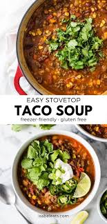 Easy Taco Soup Taco Soup Mexican Food Recipes Easy Recipes