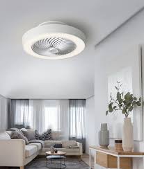Rivet fans are state of the art flush mount ceiling fans with integrated led light kit. Matt White Flush Ceiling Fan With Led Light