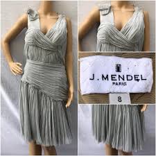 J Mendel Nwt Vintage Pleated Sleeveless Evening Dress